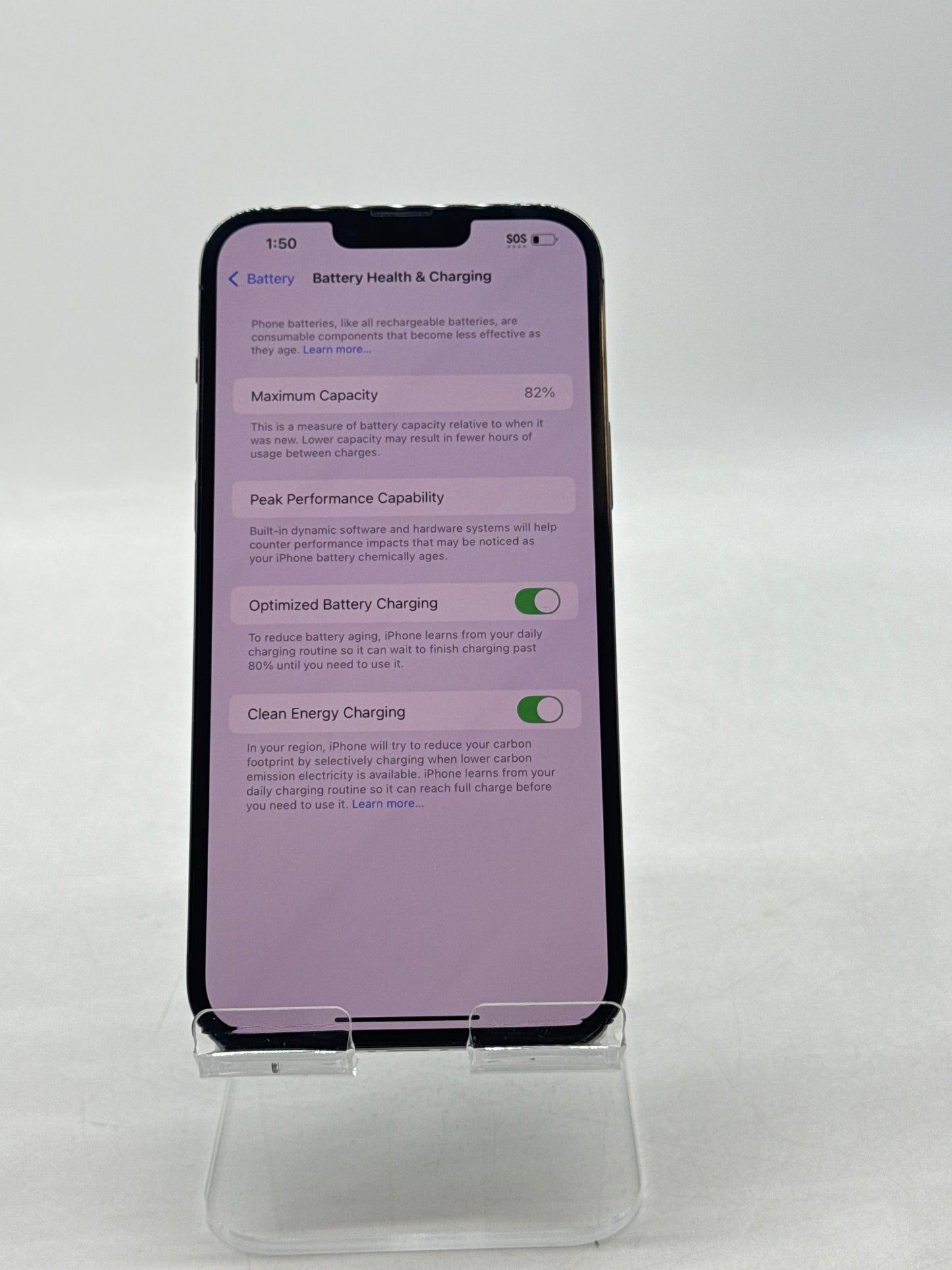 AT&T Apple iPhone 13 Pro Max A2484 128GB Graphite 82% Battery Health