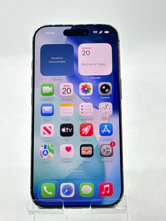 US Sprint/T-Mobile Apple iPhone 17 A3258 256GB Black 99% BH - Cracked Lens read!