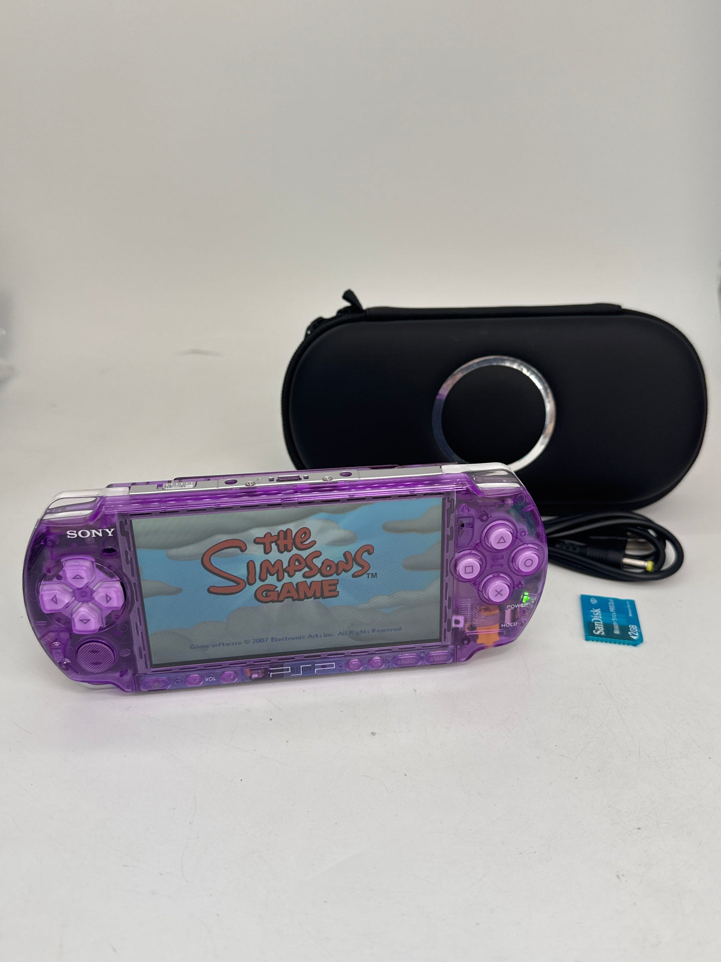 Sony PlayStation Portable PSP-3006 Clear Purple Console Bundle #334