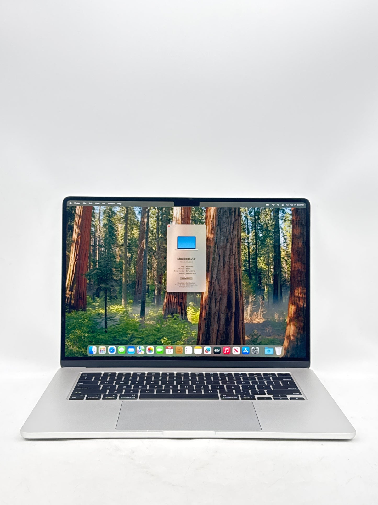 Apple MacBook Air 15-inch A3114 M3 24GB RAM 1TB SSD 2024 Silver