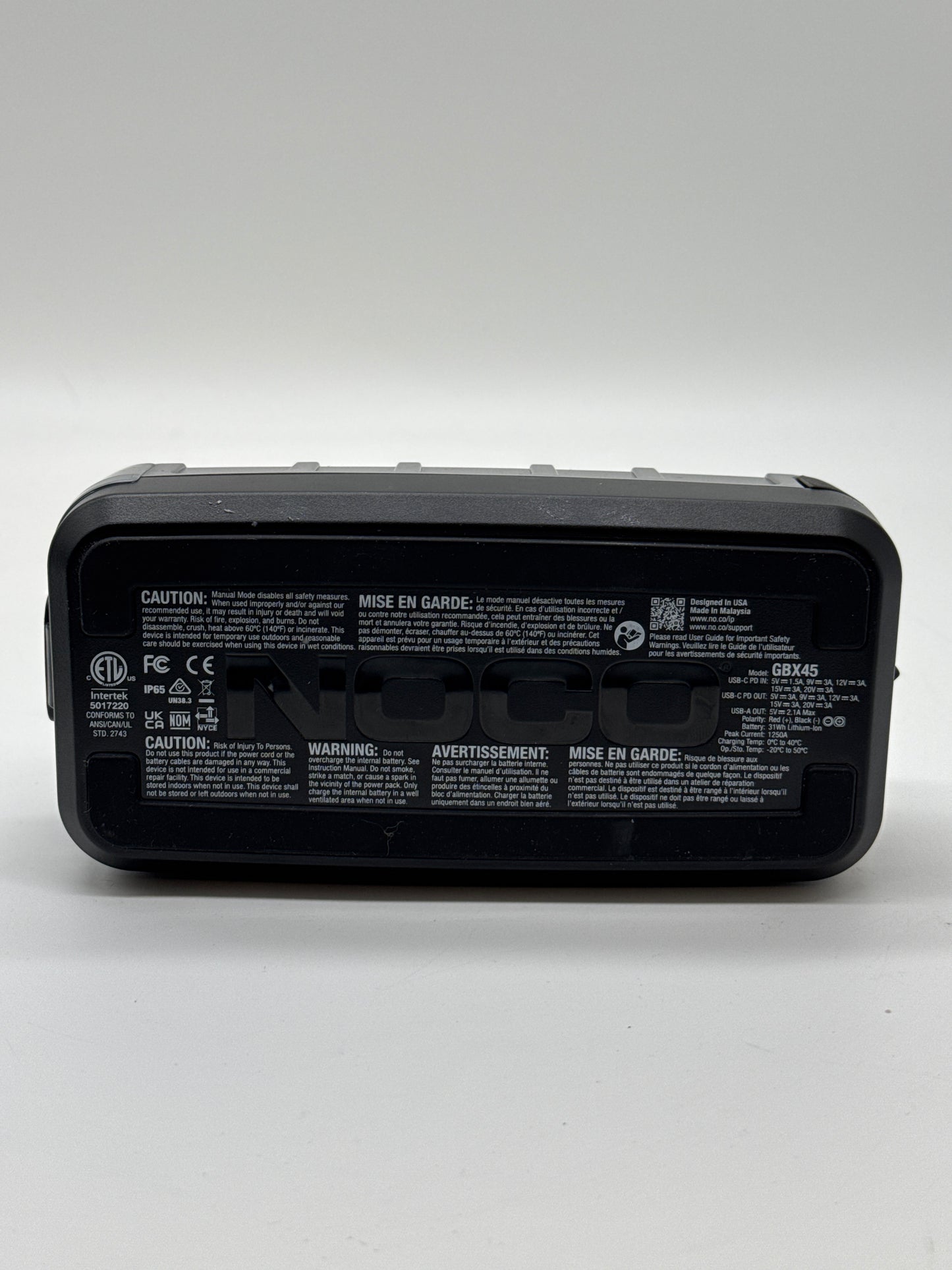 NOCO GBX45 BOOST X 12v 1250 Amp Lithium Automotive Jump Starter - Used