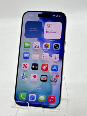 AT&T Apple iPhone 16 Pro A3083 128GB White Titanium 90% Battery Health