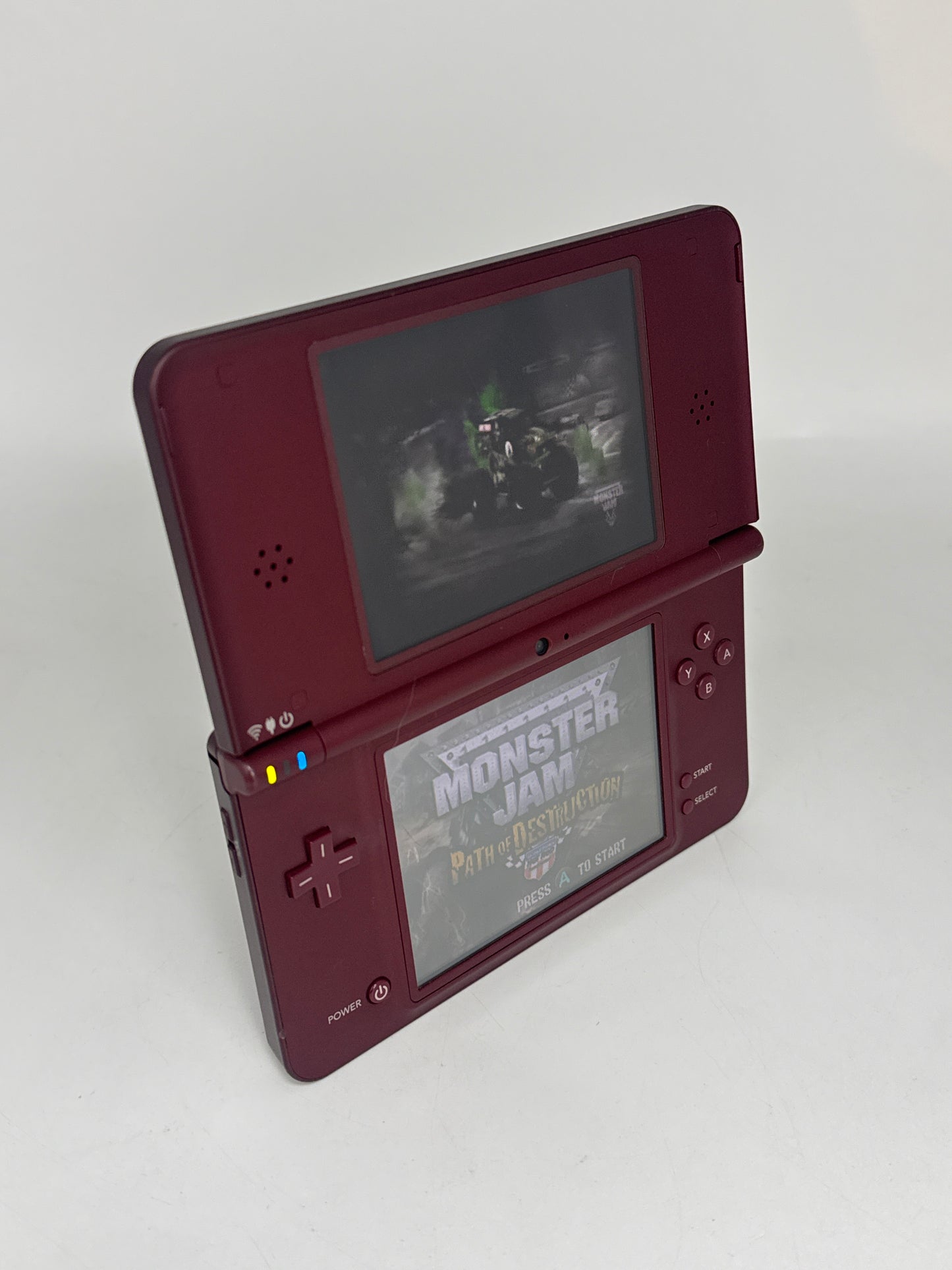 Nintendo DSi LL UTL-001(JPN) Wine Red Burgundy Console #100 Lines On Display AS IS