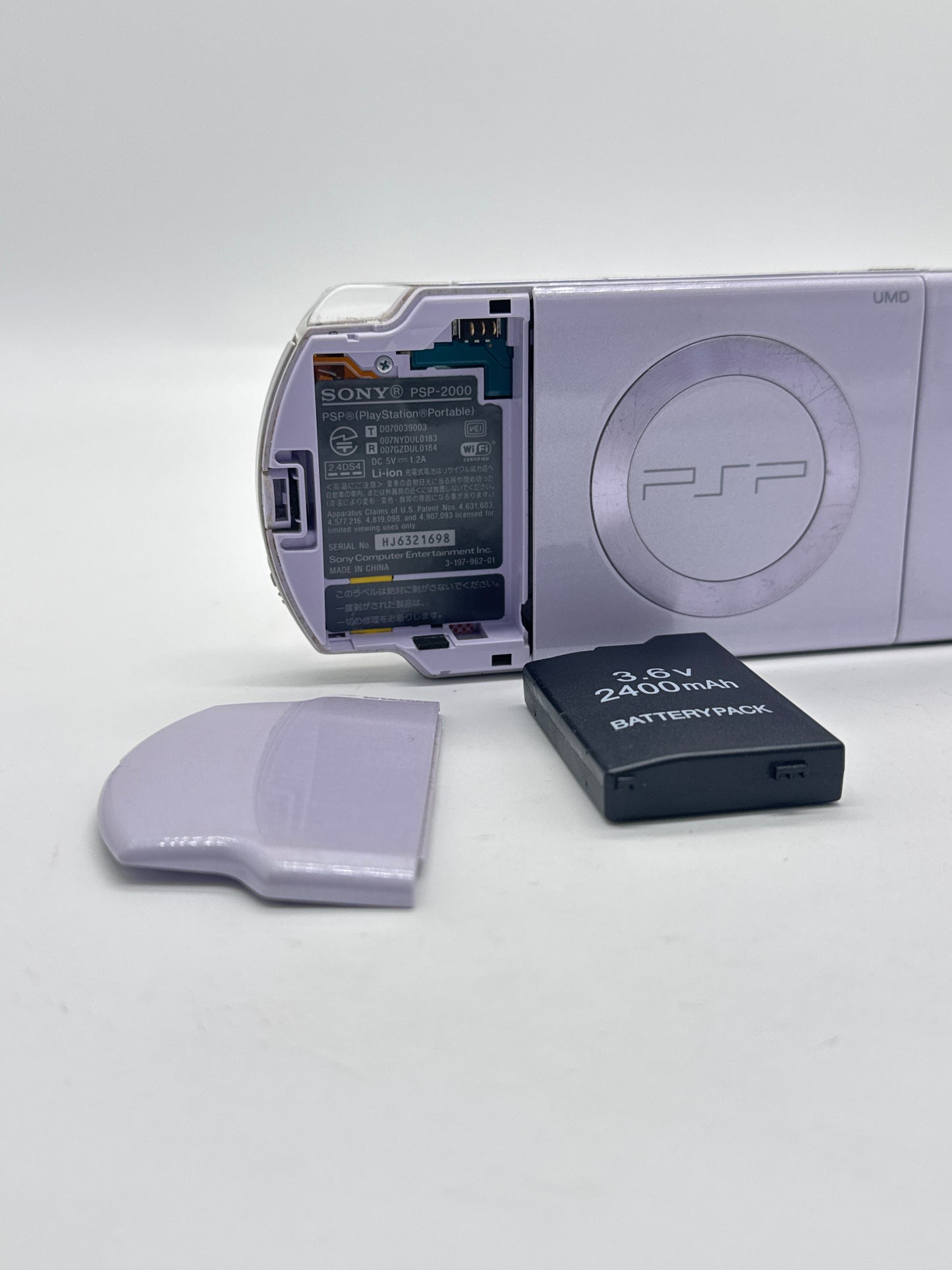 Sony PlayStation Portable PSP-2000 Lavender Purple Console w/ 2400mAh Battery #92