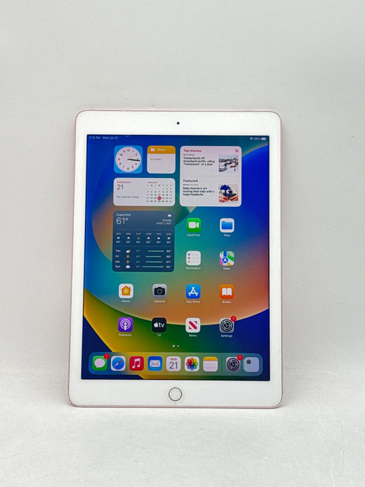 Unlocked Apple iPad Pro 9.7" A1674 32GB Wi-Fi + Cellular Rose Gold - Read!