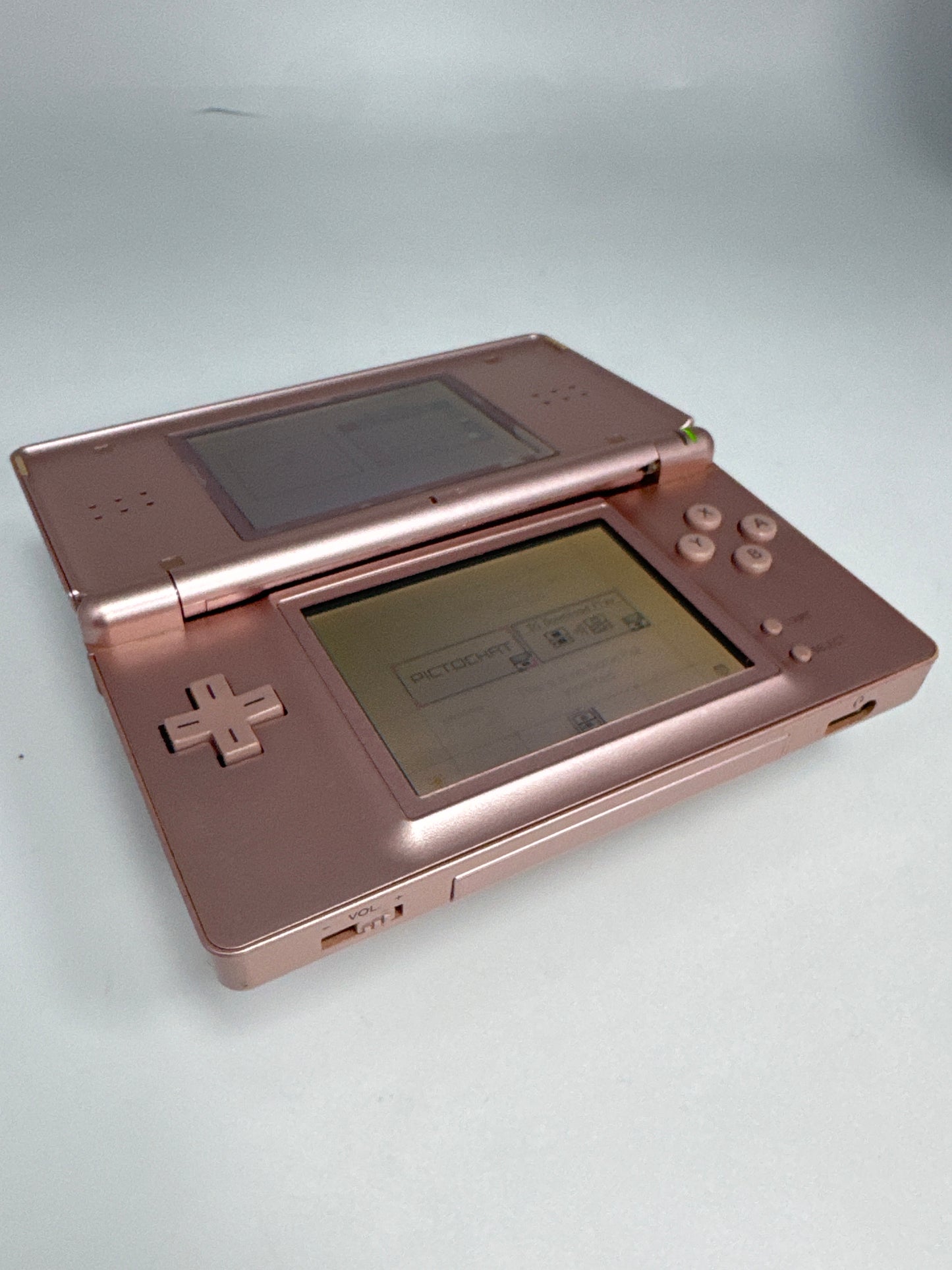 Nintendo DS Lite USG-001 Metallic Rose Console #48 Bad Hinge
