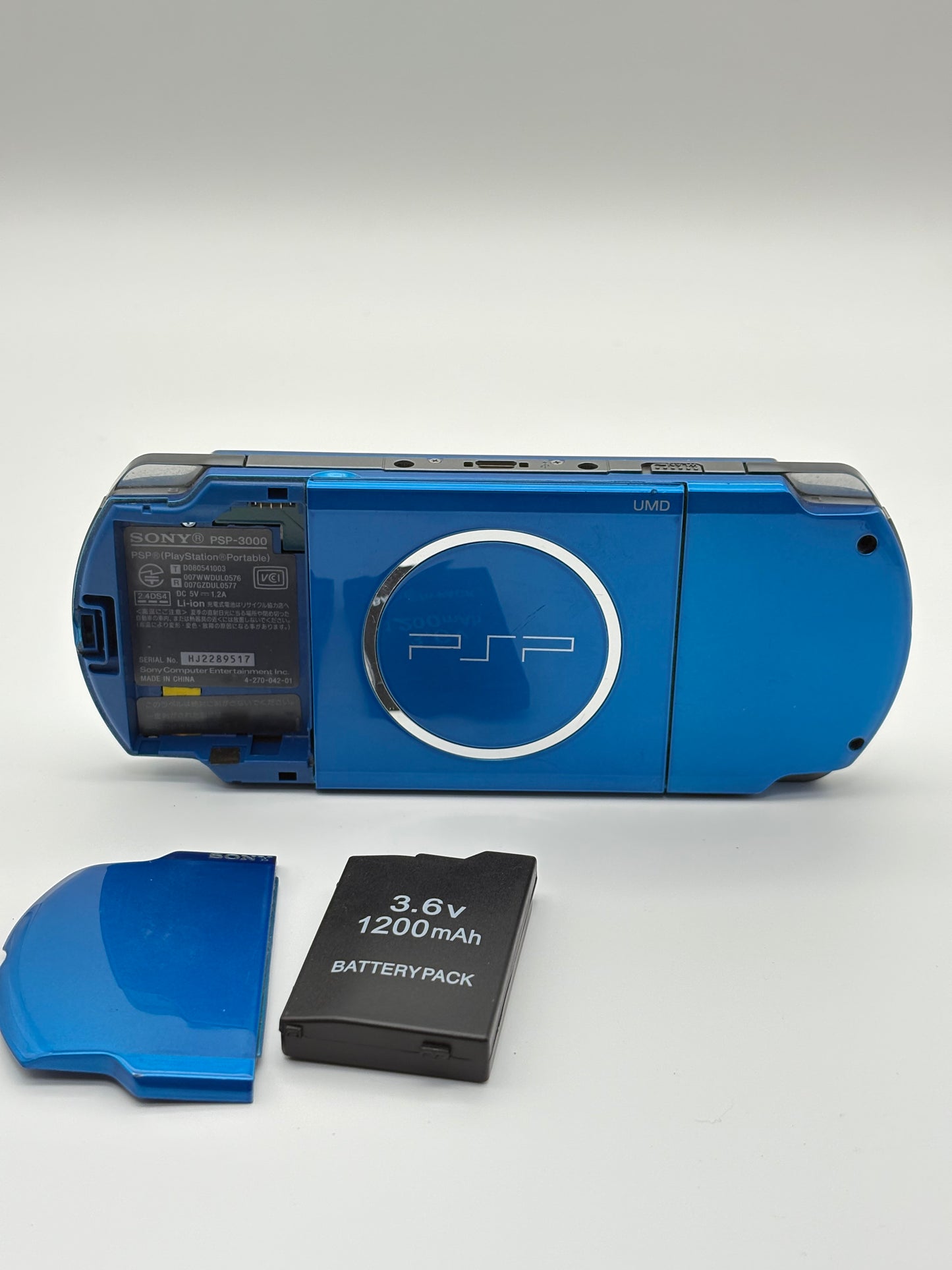 Sony PSP-3000 Vibrant Blue Console #217 w/1200 mAh Battery !Read