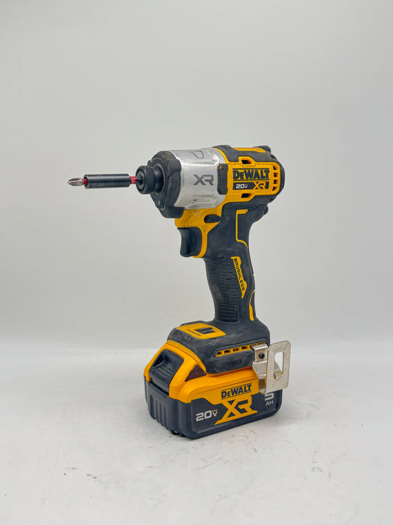 DeWalt DCF845 20V MAX 1/4" Brushless Impact Driver Yellow 1 Battery Used