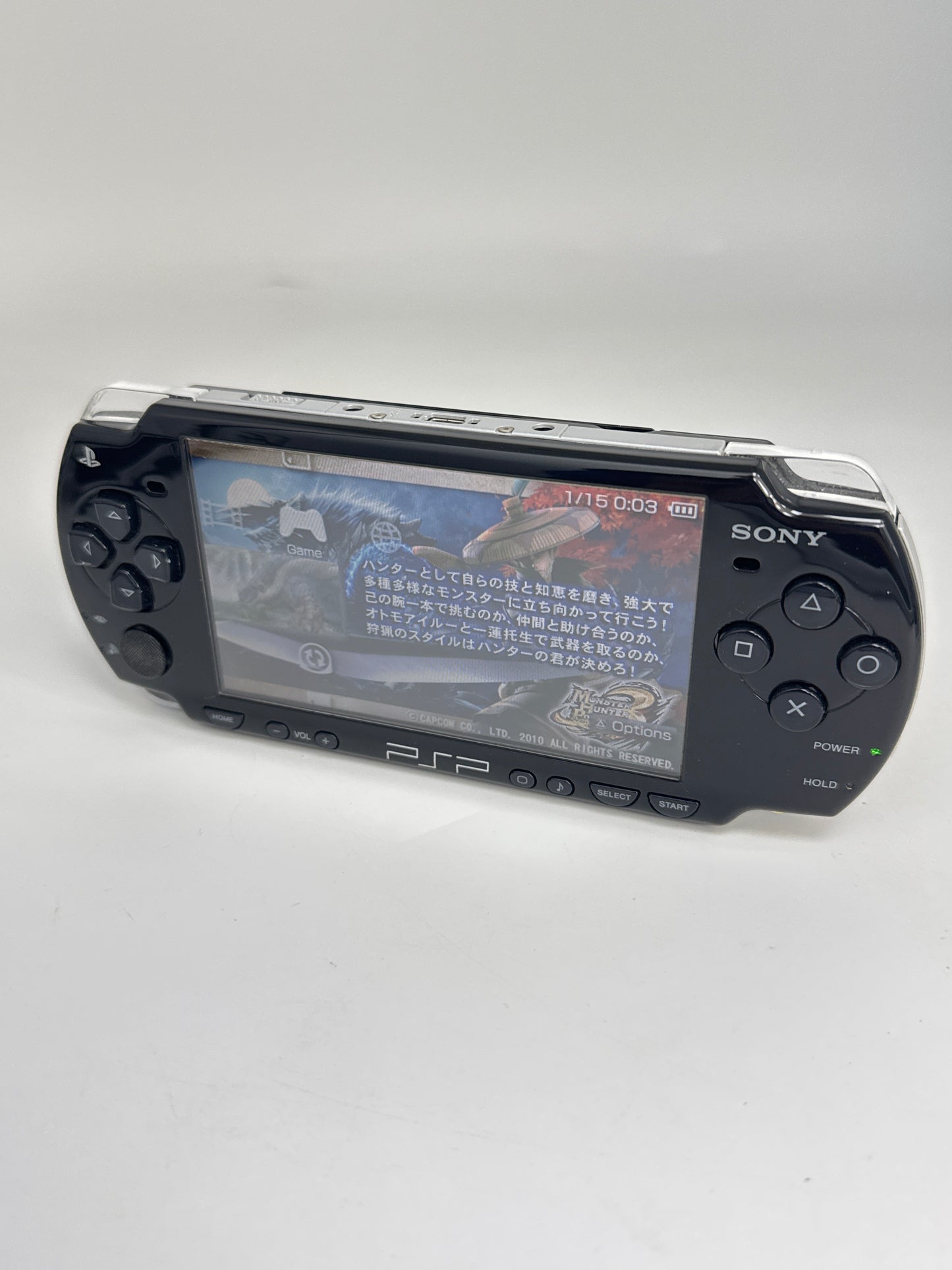 Sony PSP-2000 Piano Black Console #82 w/1200mAh Battery & No Charger