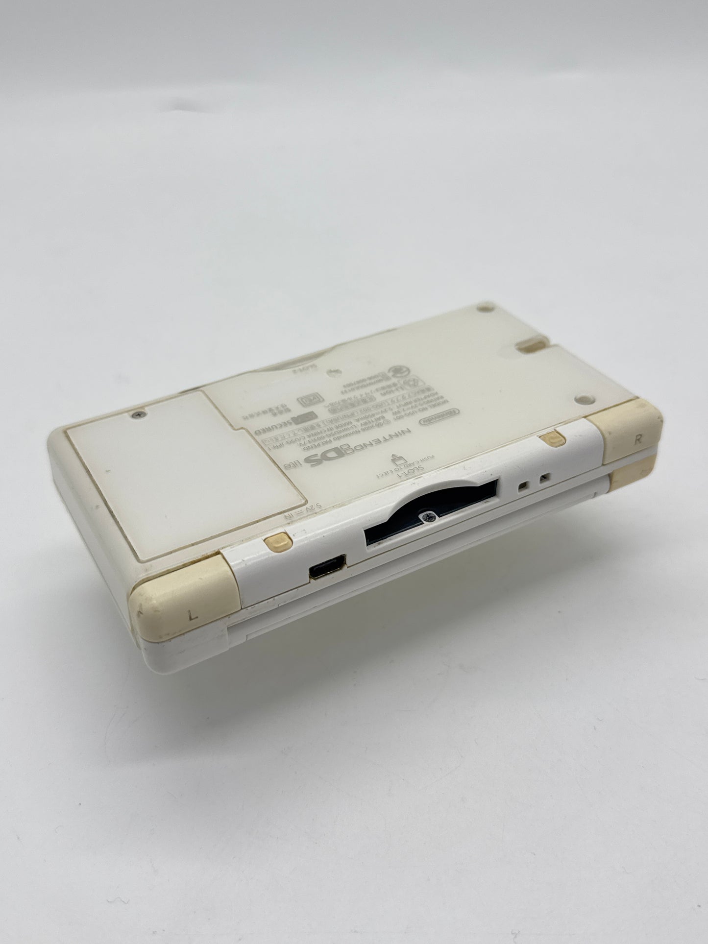 Nintendo DS Lite USG-001 Polar White Console #28 Upper Screen has a Black Patch