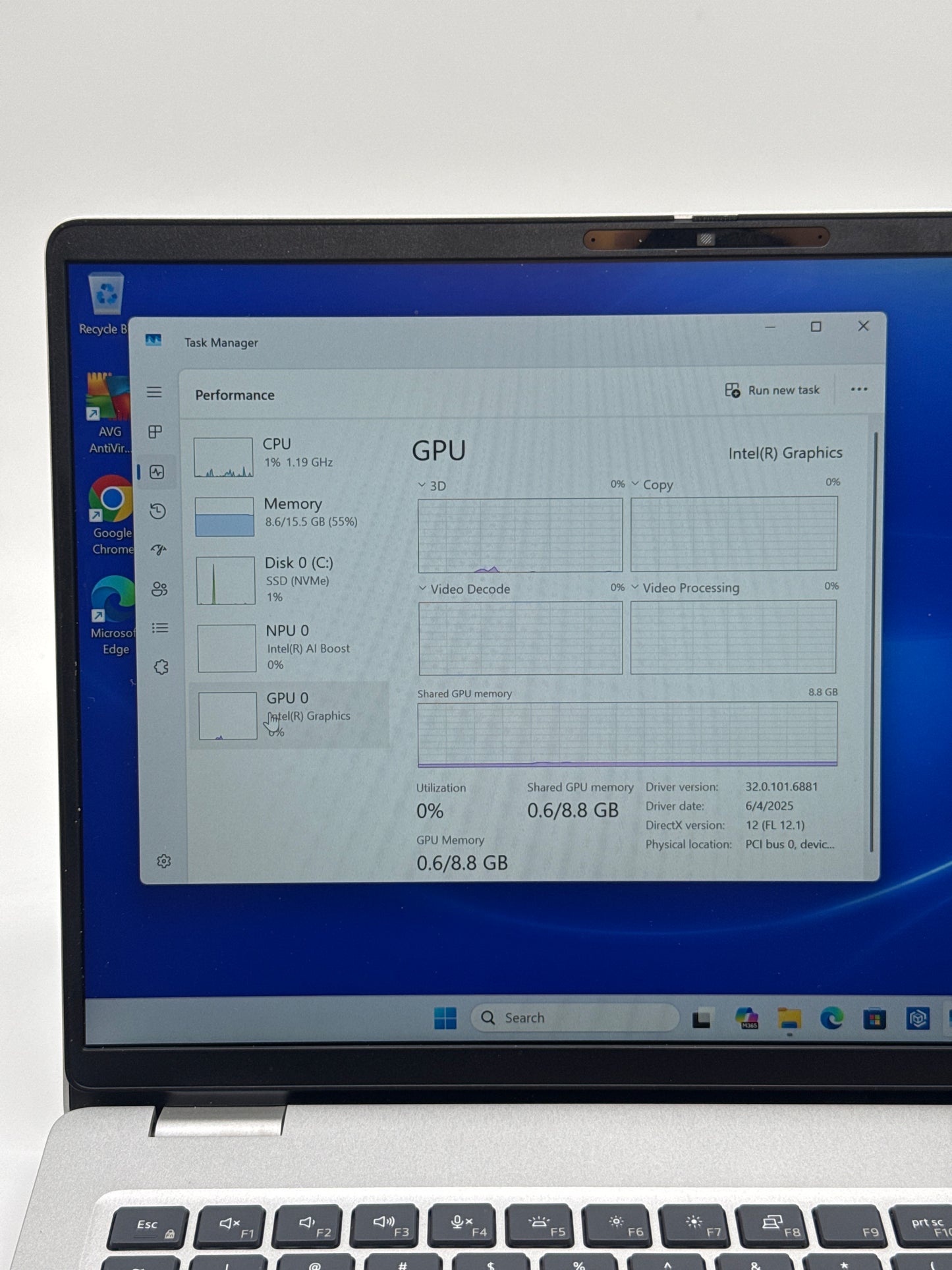 Dell Pro 14 PC14250 14-inch Ultra 7 16GB RAM 512GB Silver Laptop - Used