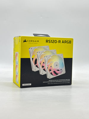 New CORSAIR - RS120-R ARGB 120mm PWM Fans (3-pack) - White