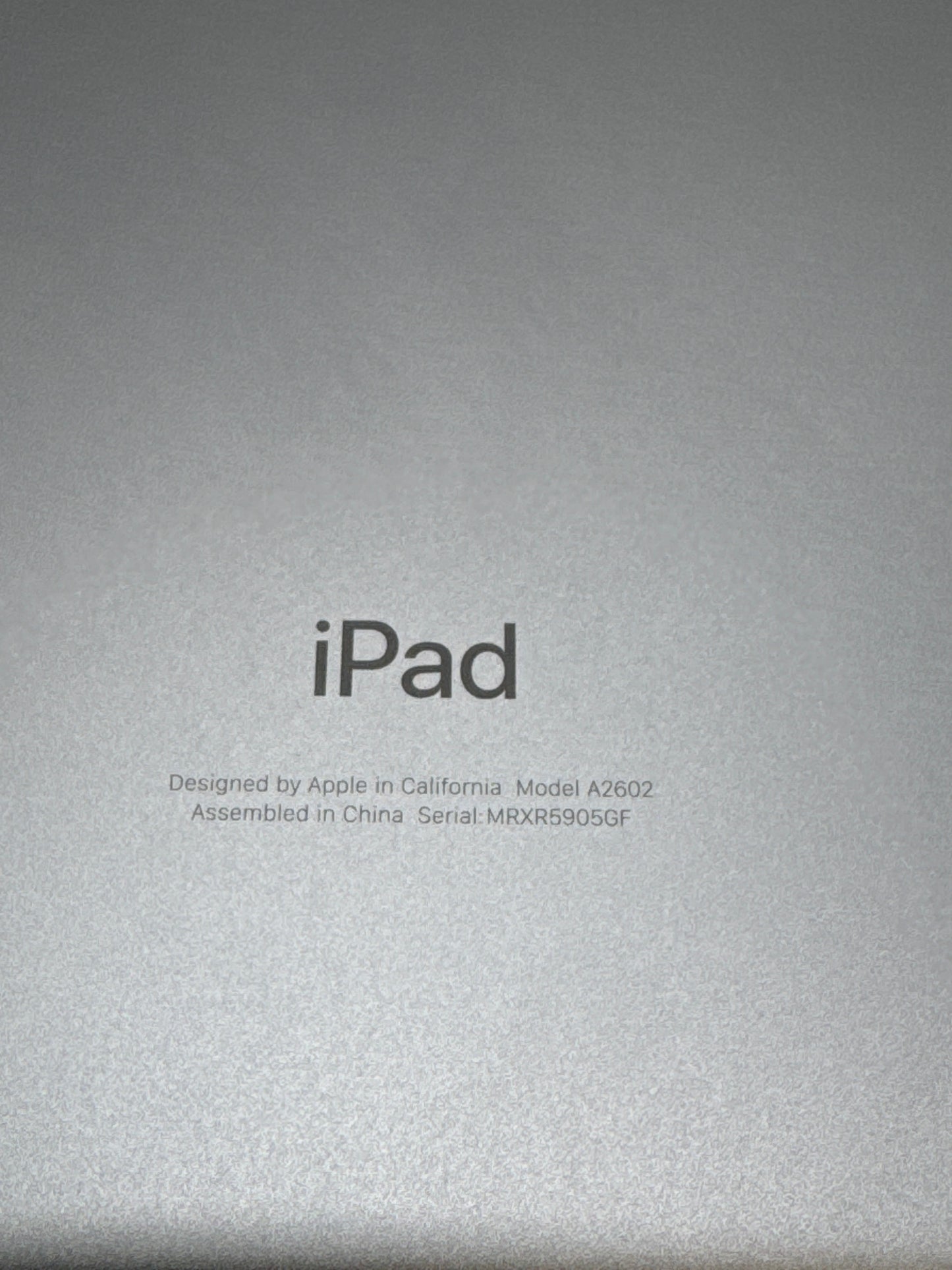 Apple iPad 9th Gen 10.2" A2602 64GB Wi-Fi Only Space Gray