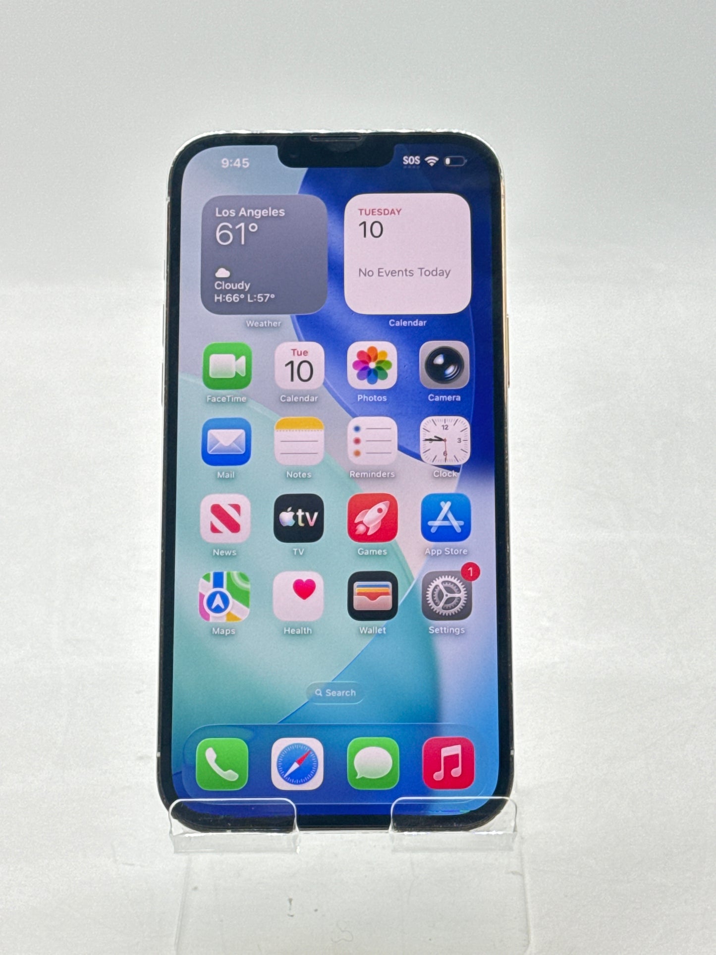 Unlocked Apple iPhone 13 Pro Max A2484 128GB Silver - Cracked Back