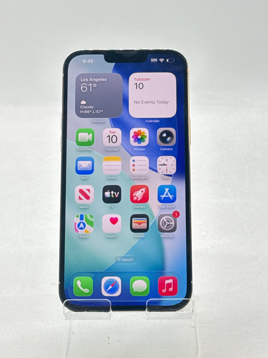 Unlocked Apple iPhone 13 Pro Max A2484 128GB Silver - Cracked Back