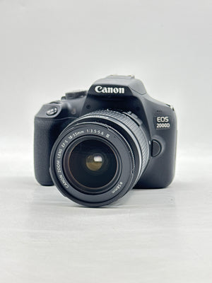 Canon EOS 2000D 24.1MP Digital SLR Camera Black with EF-S 18-55 f/3.5-5.6 IS III