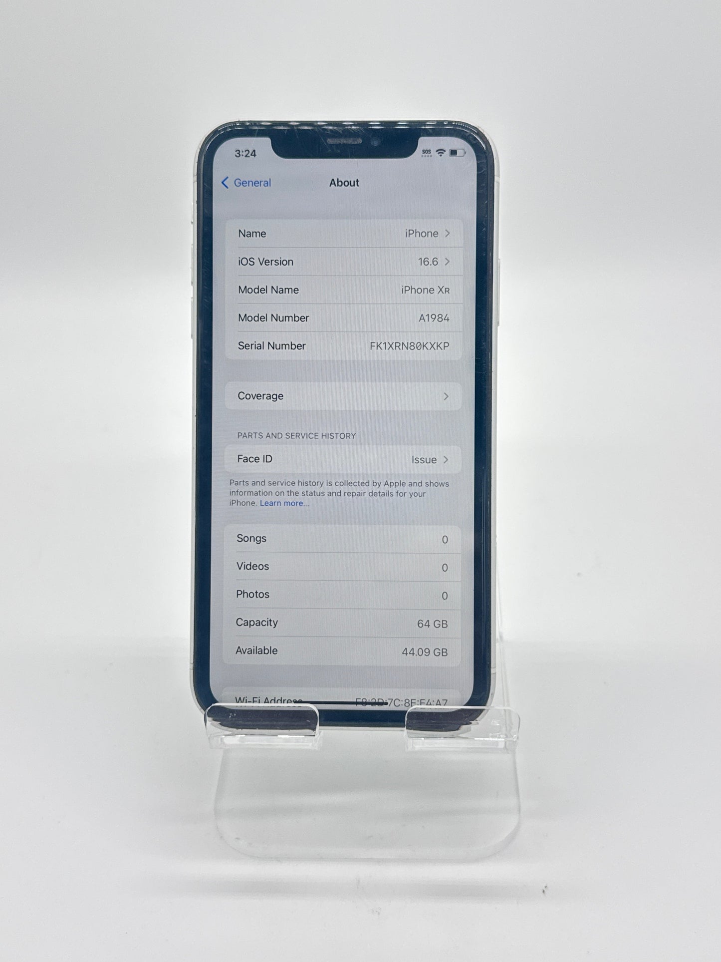 Unlocked Apple iPhone XR - 64GB -  Bad Digitizer Face ID Issue Cracked Back