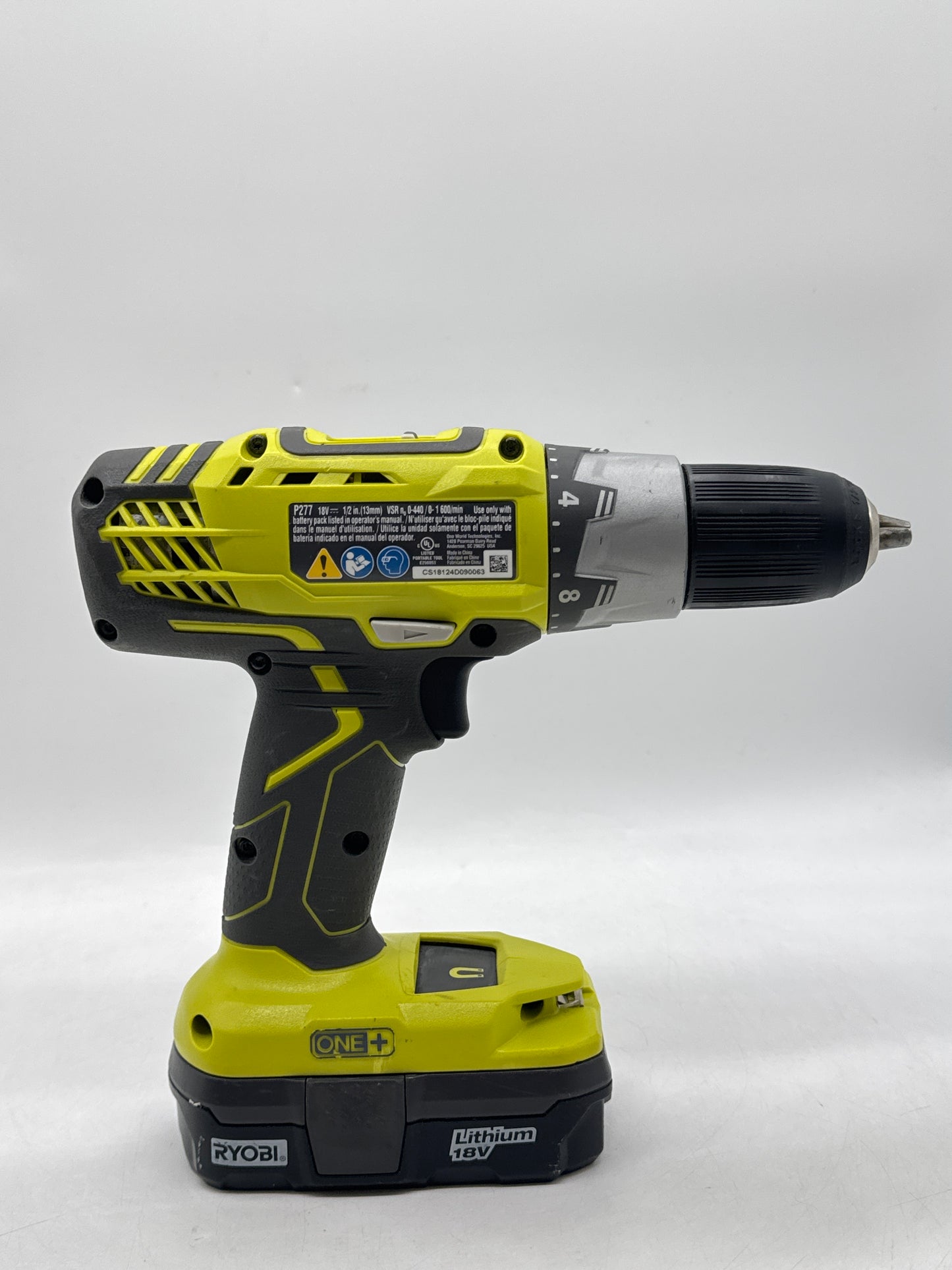 RYOBI P277 18V 1/2" Lithium- Ion Driver Drill w/Battery and Charger