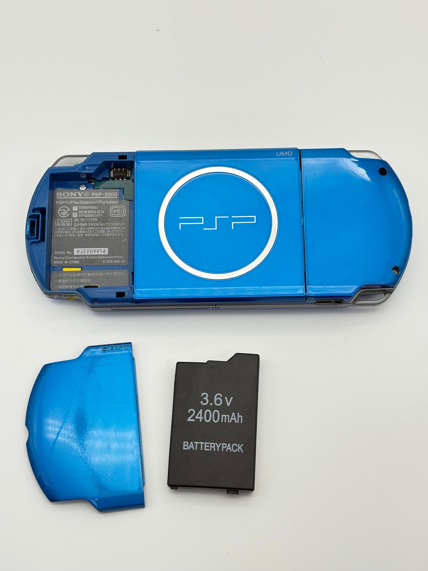 Sony PSP-3000 Vibrant Blue Console #216 w/2400 mAh Battery