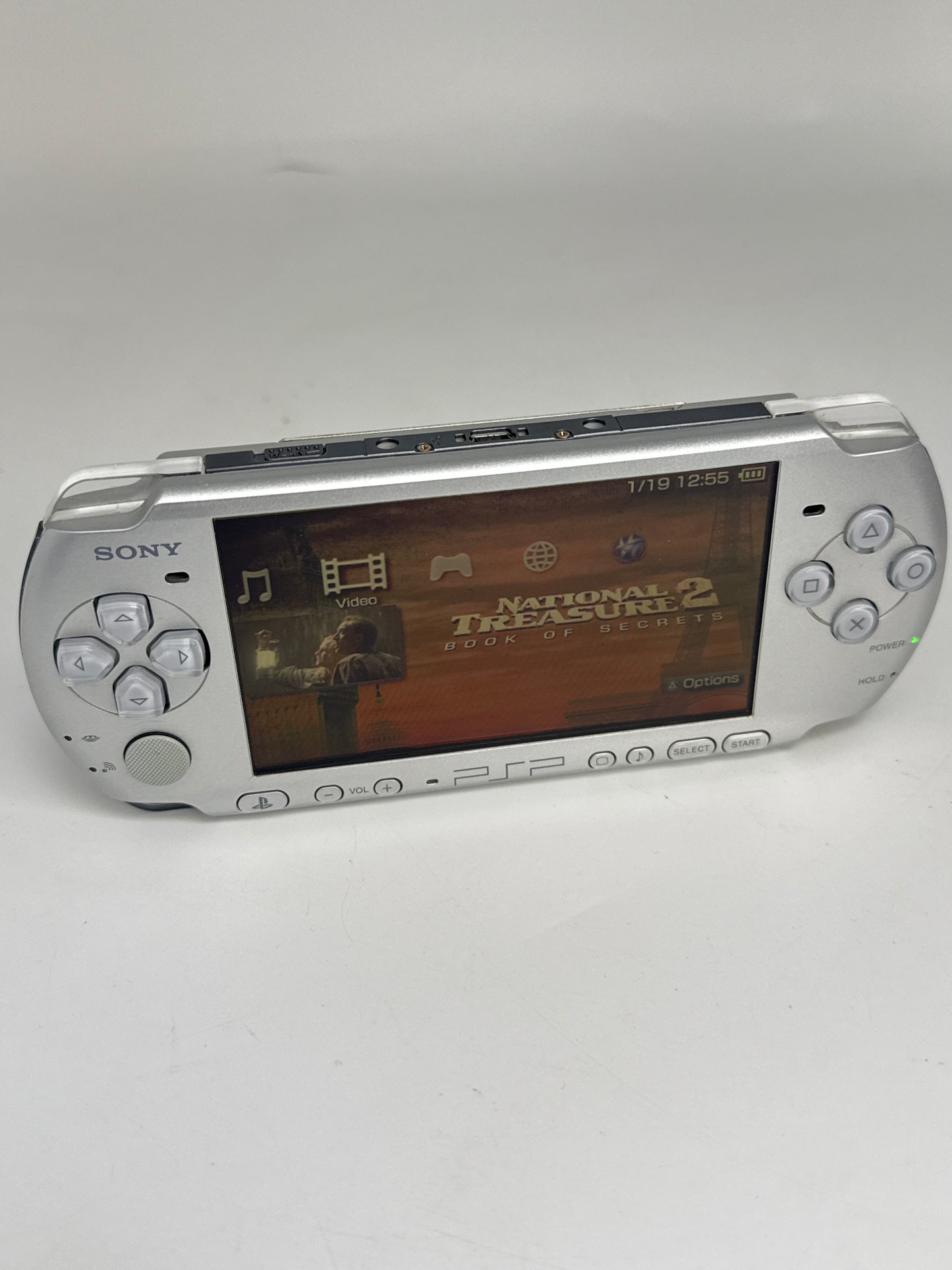 Sony PSP-3000 Silver Console #234 No Battery or Back Lid No Charger AS IS