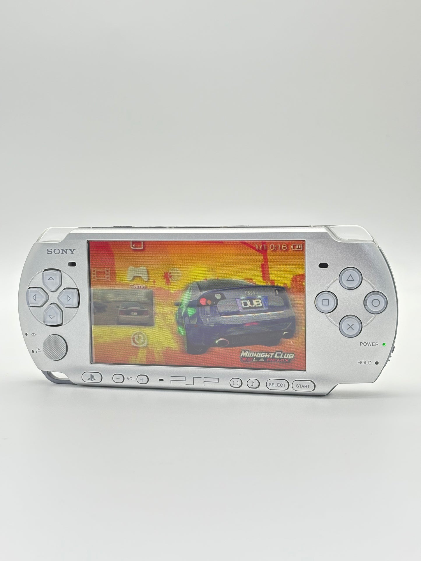 Sony PSP-3000 Silver Console #206 w/1200 mAh Battery