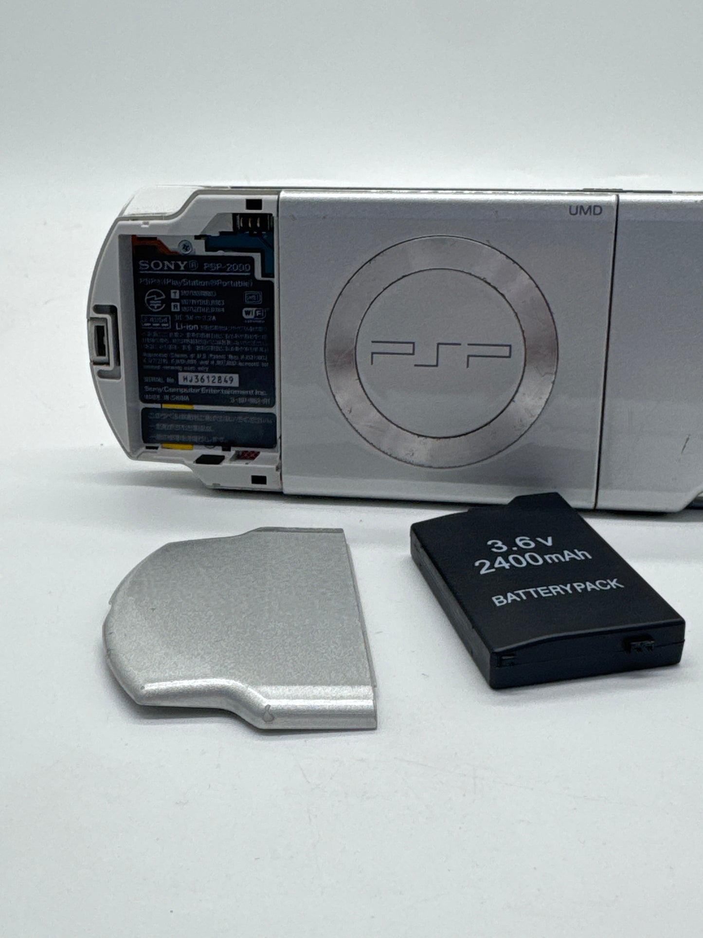Sony PSP-2000 Silver Console #85 w/2400mAh Battery & No Charger