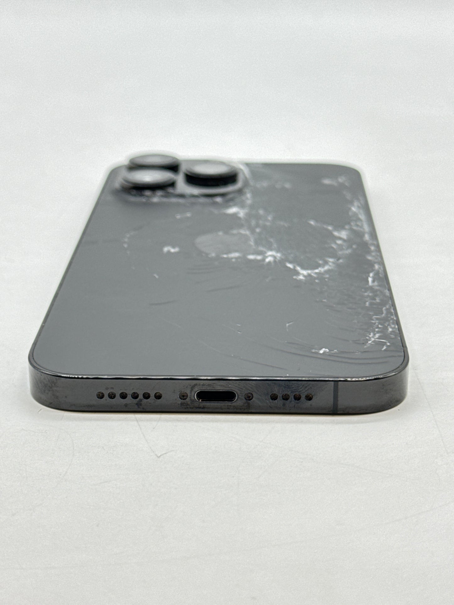 AT&T Apple iPhone 14 Pro Max A2651 256GB Space Black - Cracked Back Read!