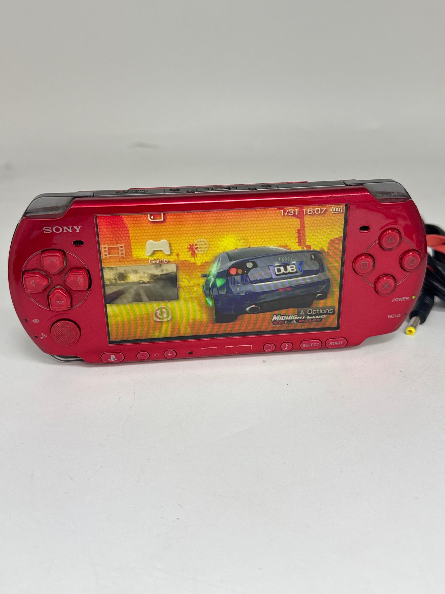 Sony PSP-3000 Red Console #60 w/ 1200mAh Battery & Charger