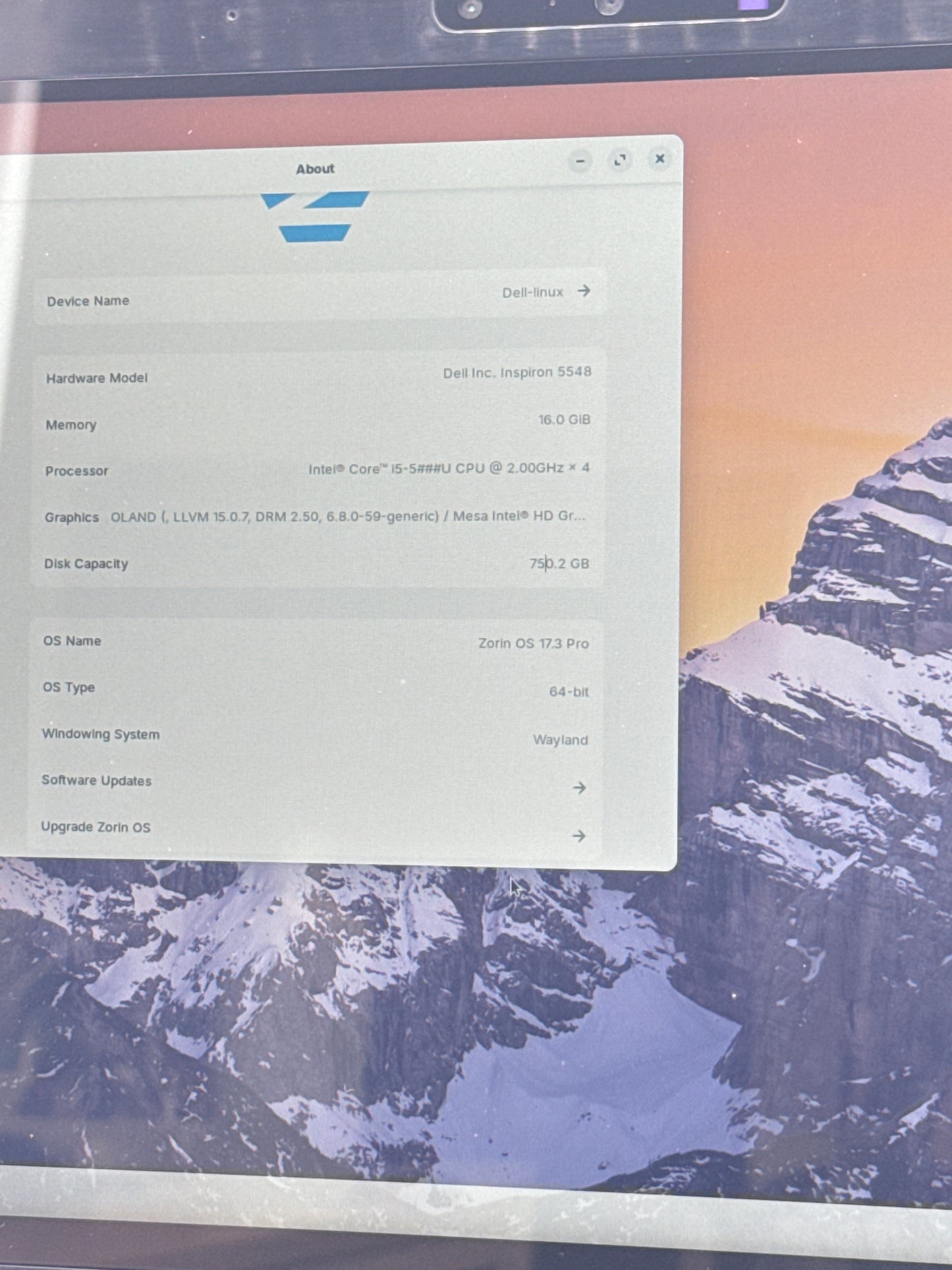 Dell Inspiron 5548 ZORIN Core i5 16GB RAM 1TB Storage - Limited Edition