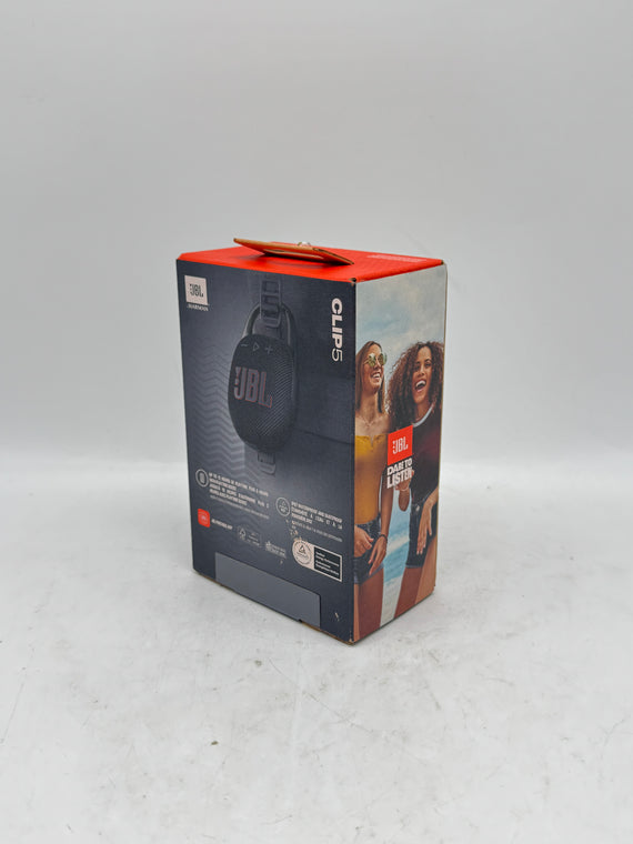 New In Box JBL Clip 5 Portable Bluetooth Speaker Waterproof Dustproof Black