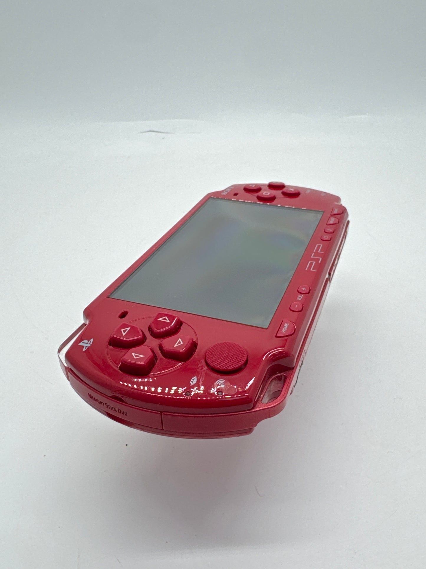 Sony PSP-2000 Red Console #441 w/ 2400mAh Battery Faulty UMD AS IS