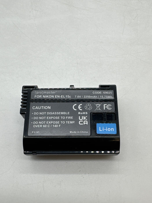 ProMaster EN-EL15C Nikon Camera Battery Z6 Z7 Z5 D850 USB-C Rechargeable 69025