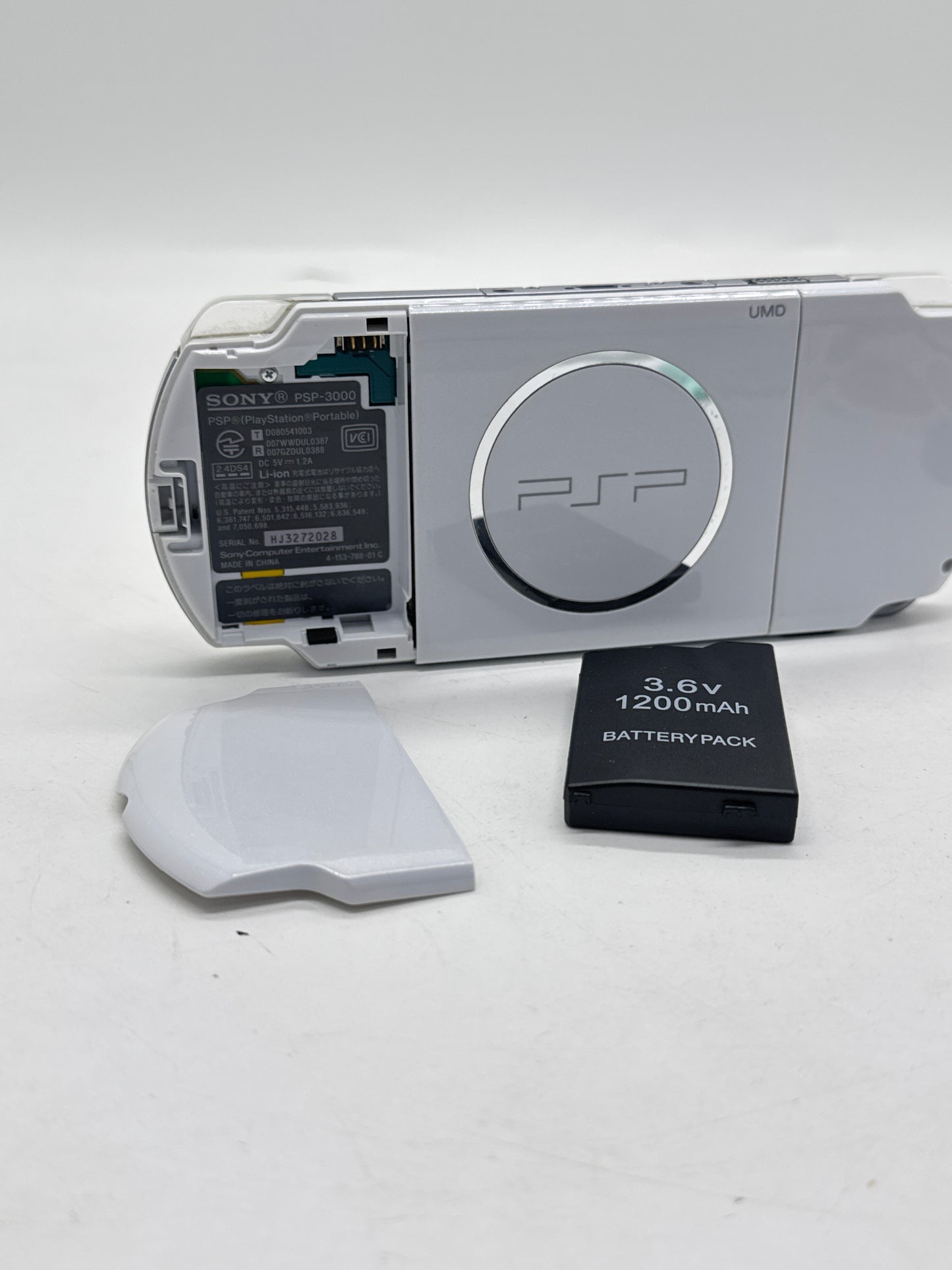 Sony PlayStation Portable PSP-3000 White Console #383 w/1200mAh Battery