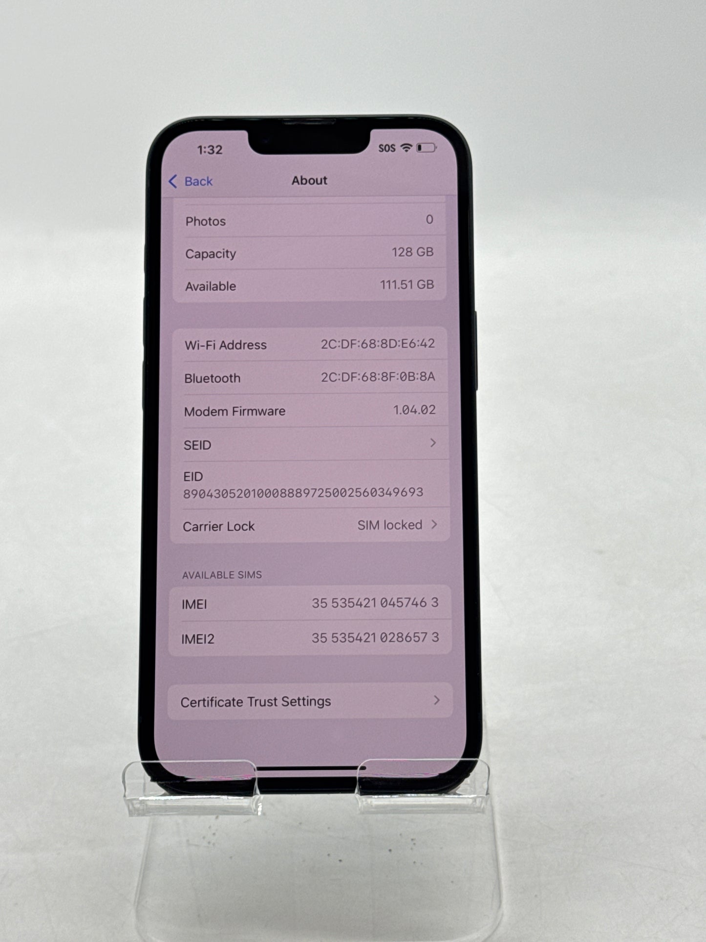 Boost Apple iPhone 16e A3212 128GB Black 100% Battery Health 36 Cycle Count