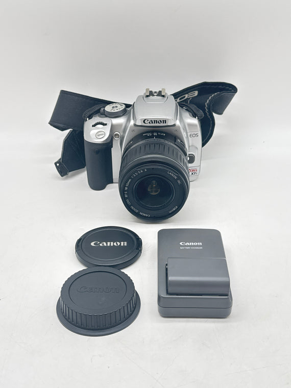 Canon EOS Digital Rebel XTi 10.1MP Silver DSLR Camera with 18-55mm Lens