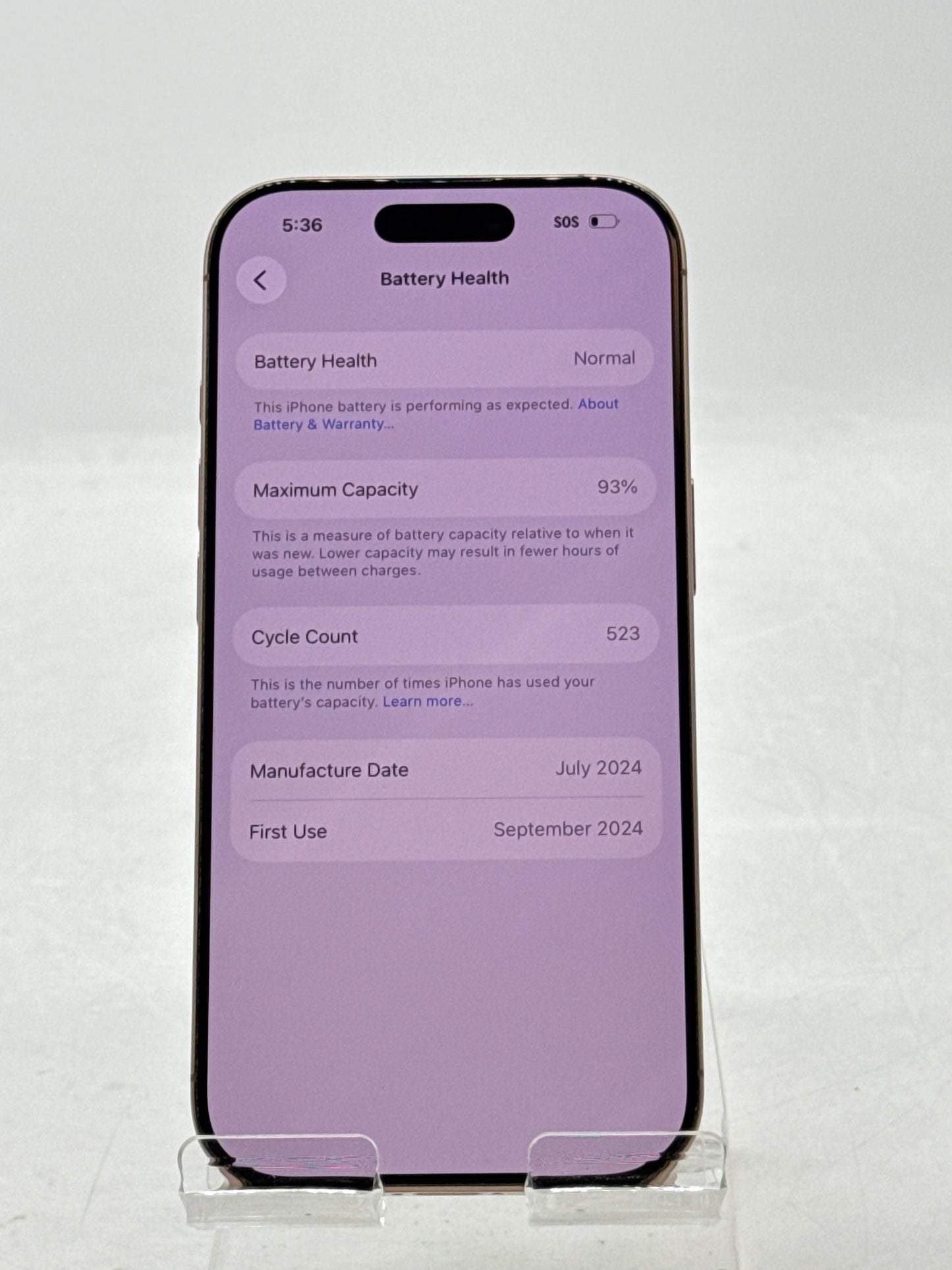 T-Mobile Apple iPhone 16 Pro A3083 128GB Desert Titanium 93% Battery Health