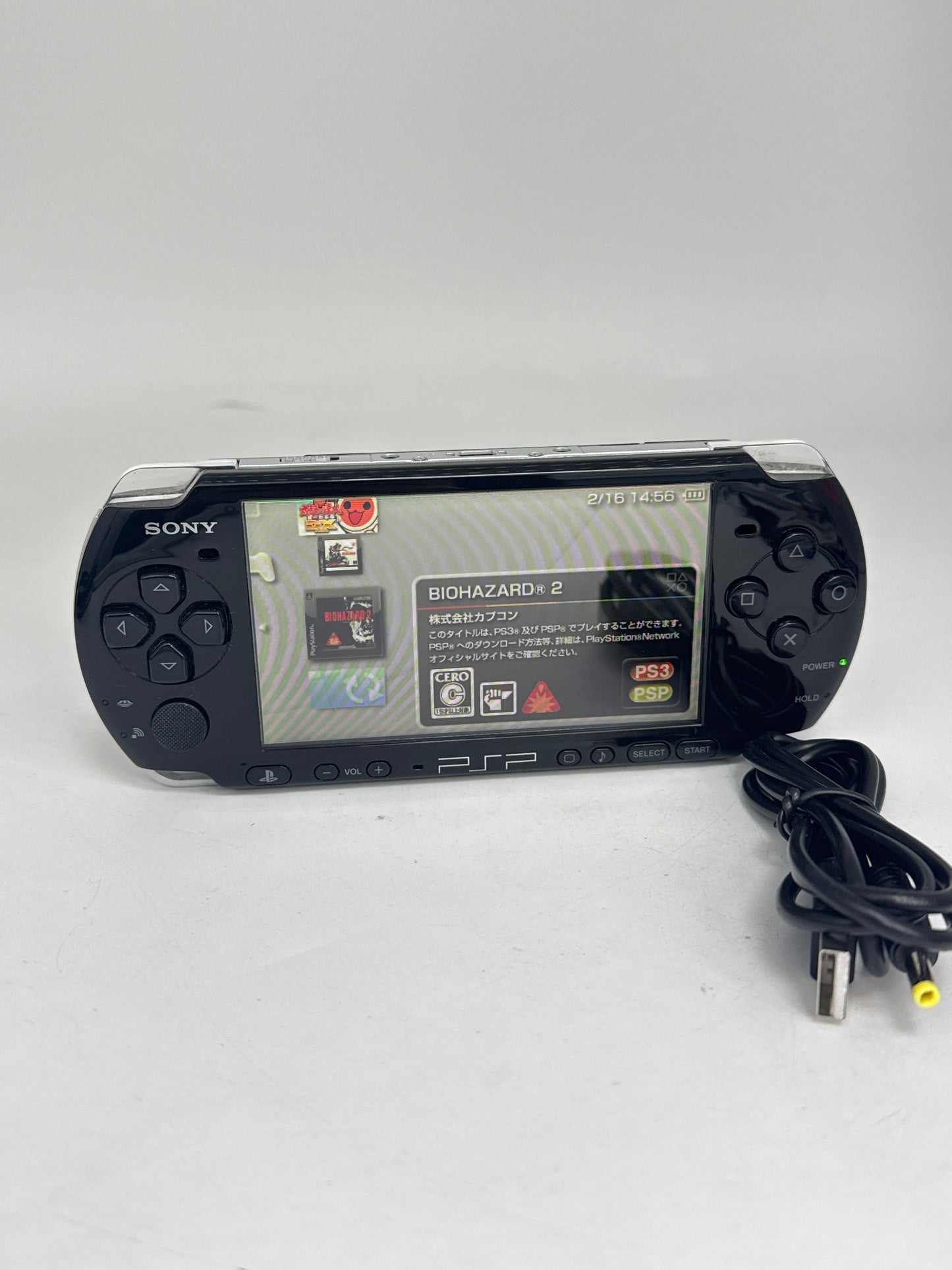 Sony PlayStation Portable PSP-3000 Piano Black Console #360 4GB Memory & Charger