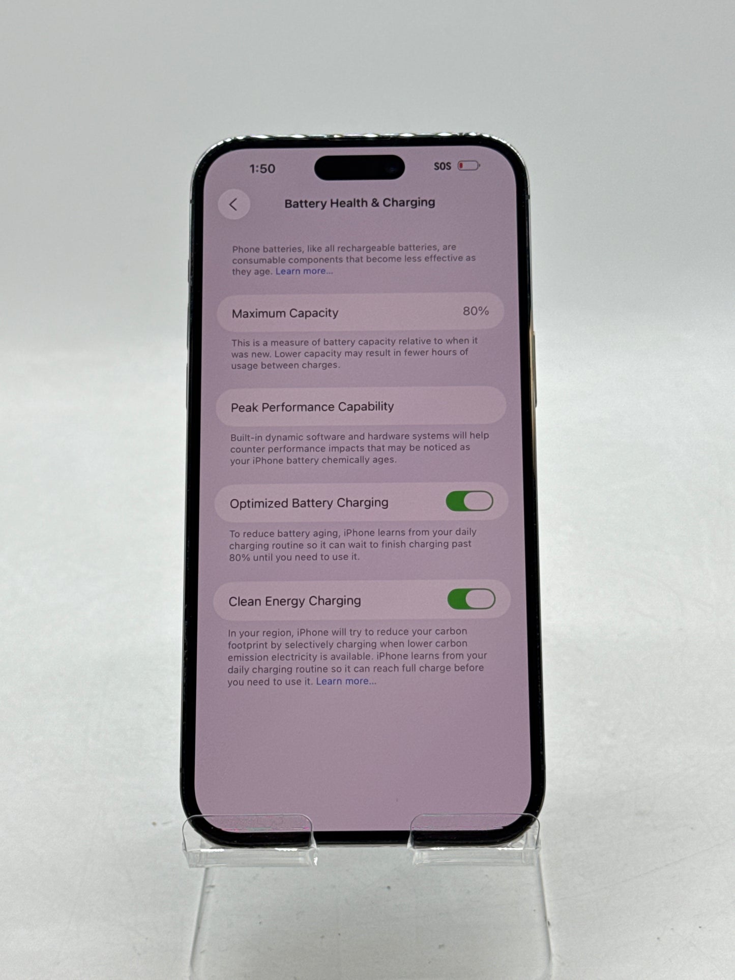 Unlocked Apple iPhone 14 Pro Max A2651 512GB Deep Purple 80% Battery Health
