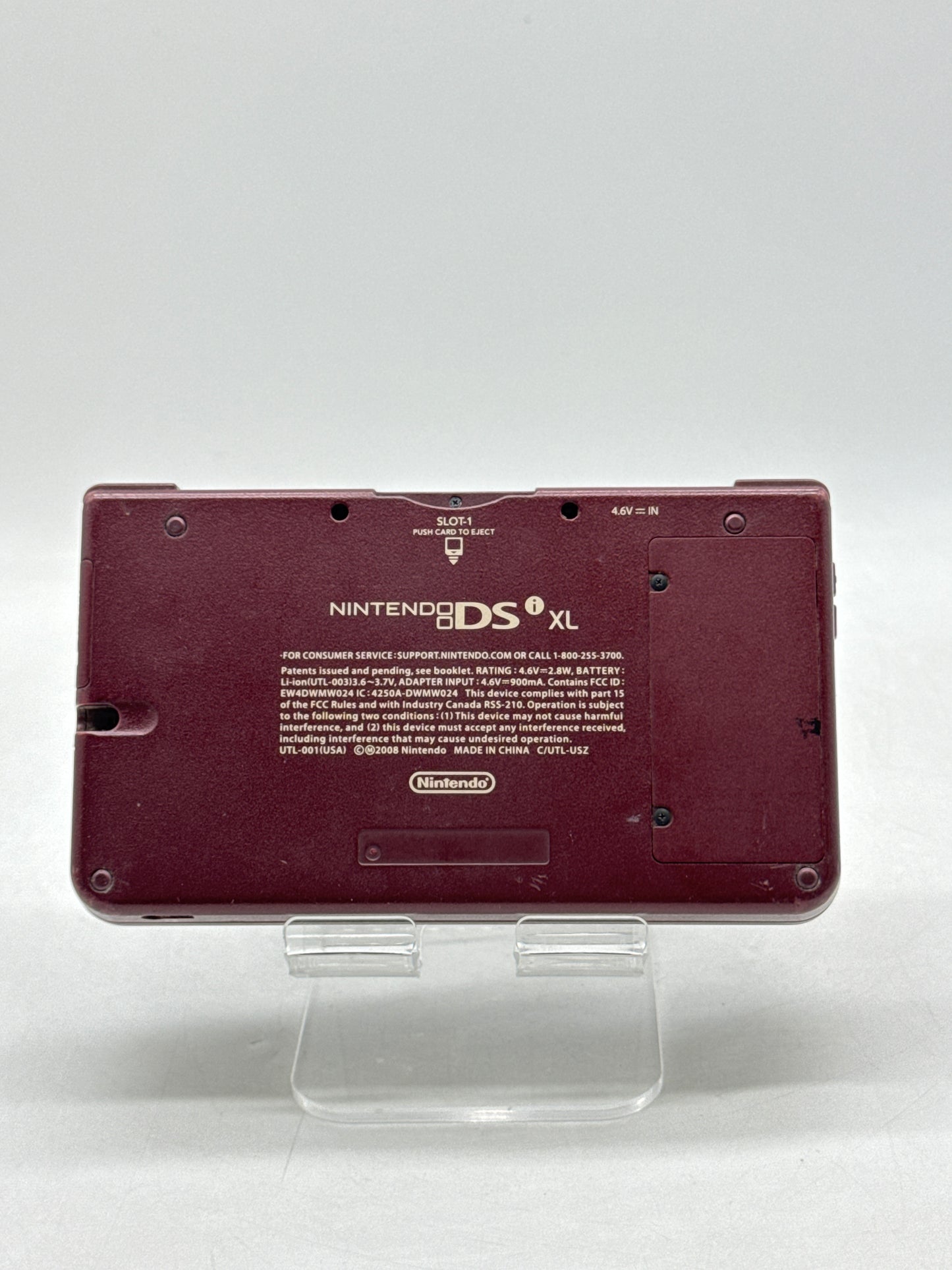 Nintendo DSi XL UTL-001(USA) Handheld Video Game Console Burgundy - Read!