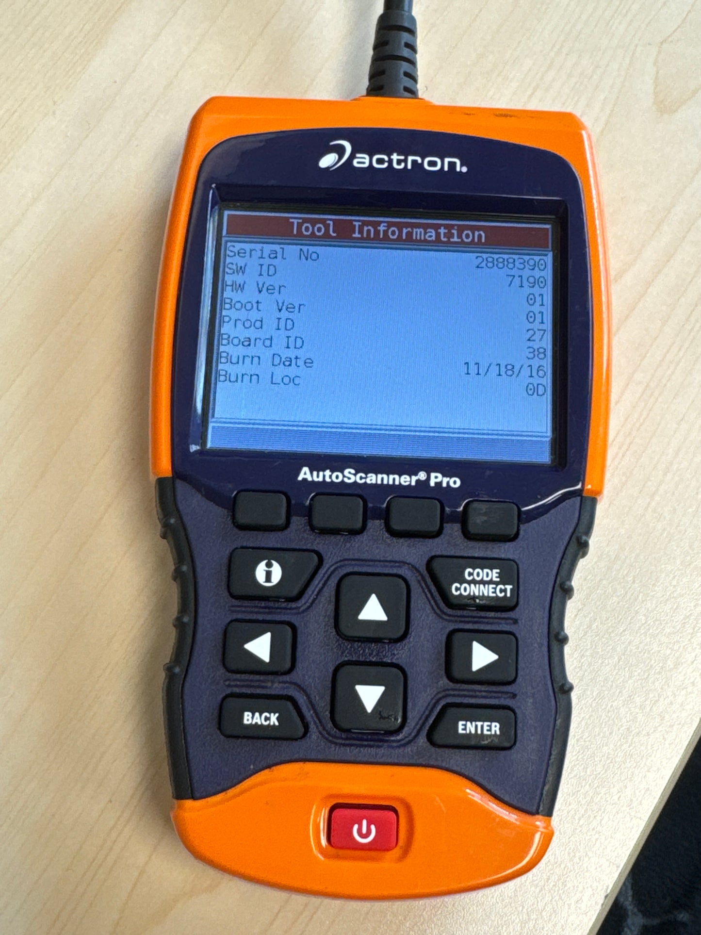 Actron AutoScanner Pro OBD II diagnostic tool