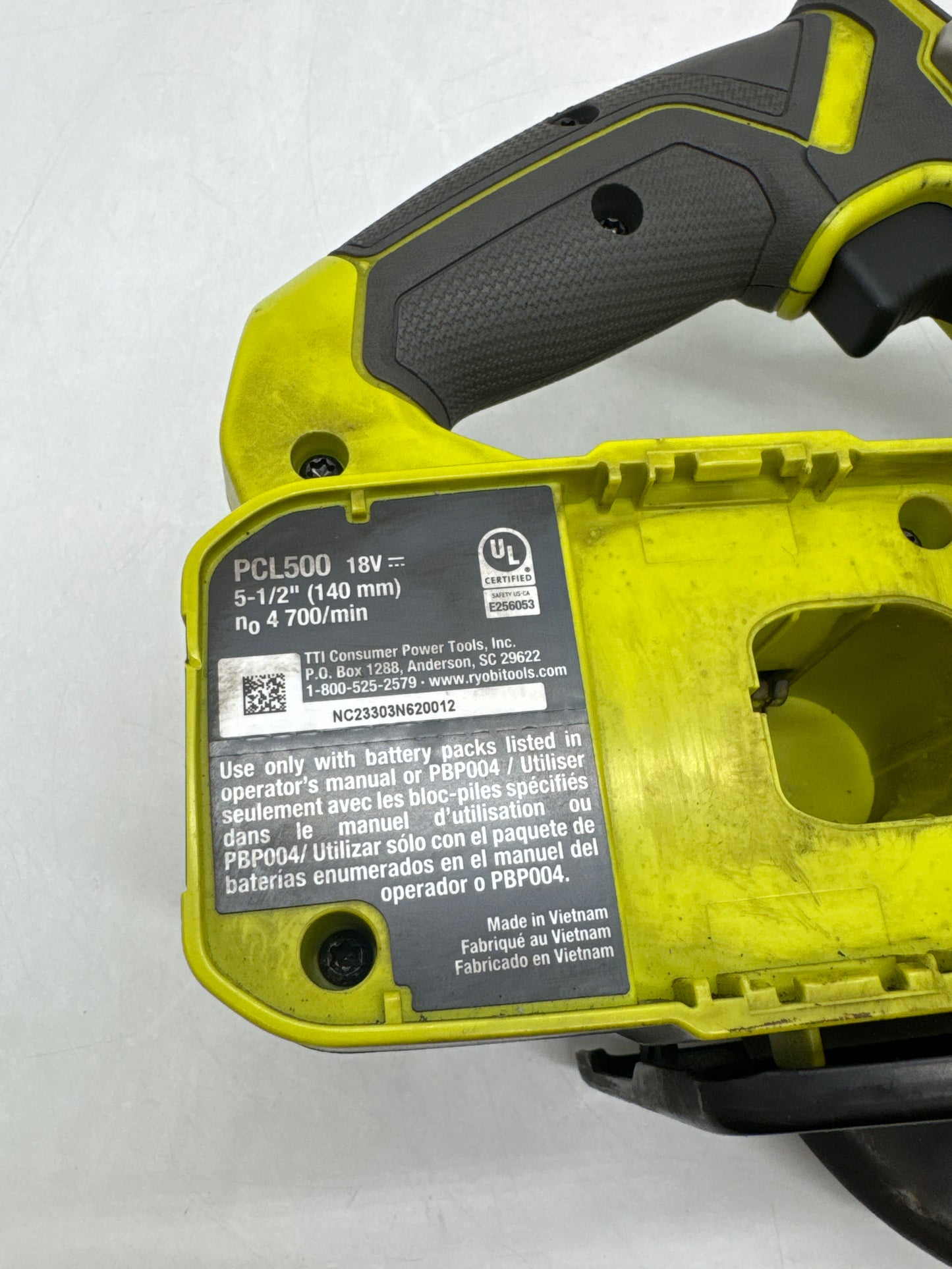 Ryobi PCL500 18V 5-1/2" Battery Powered Circular Saw Tool Only - Untested