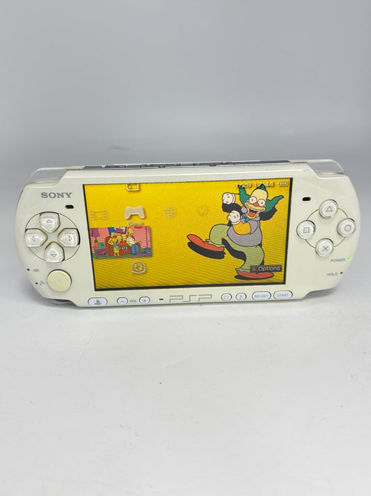 Sony PSP-3000 White Console #40 w/ 2400mAh Battery No Charger