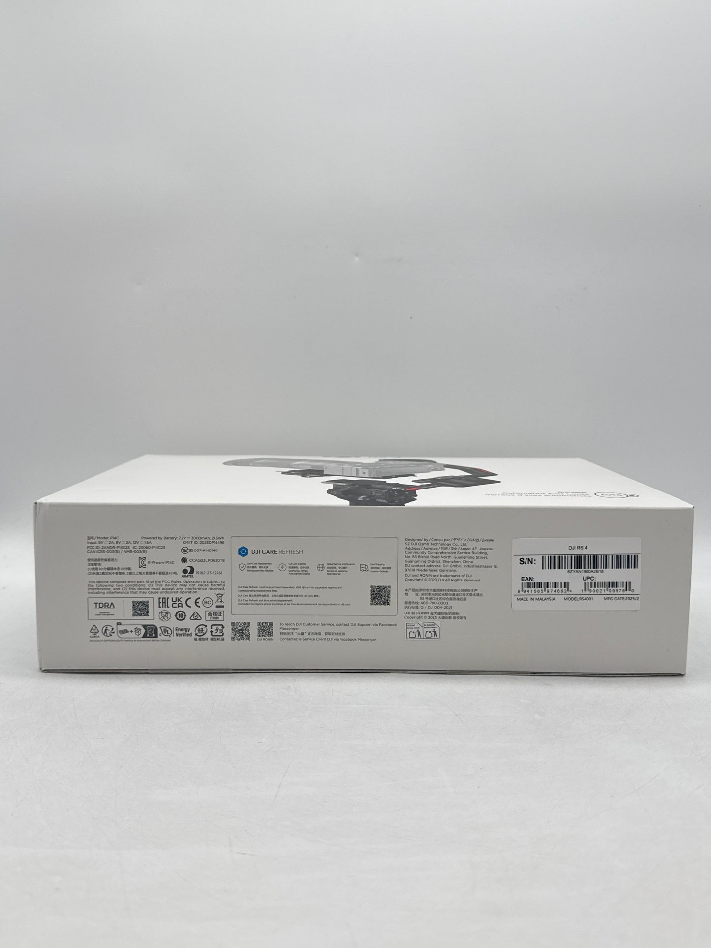 DJI RS 4 3-Axis Gimbal Stabilizer with Enhanced Vertical Shooting - New Sealed