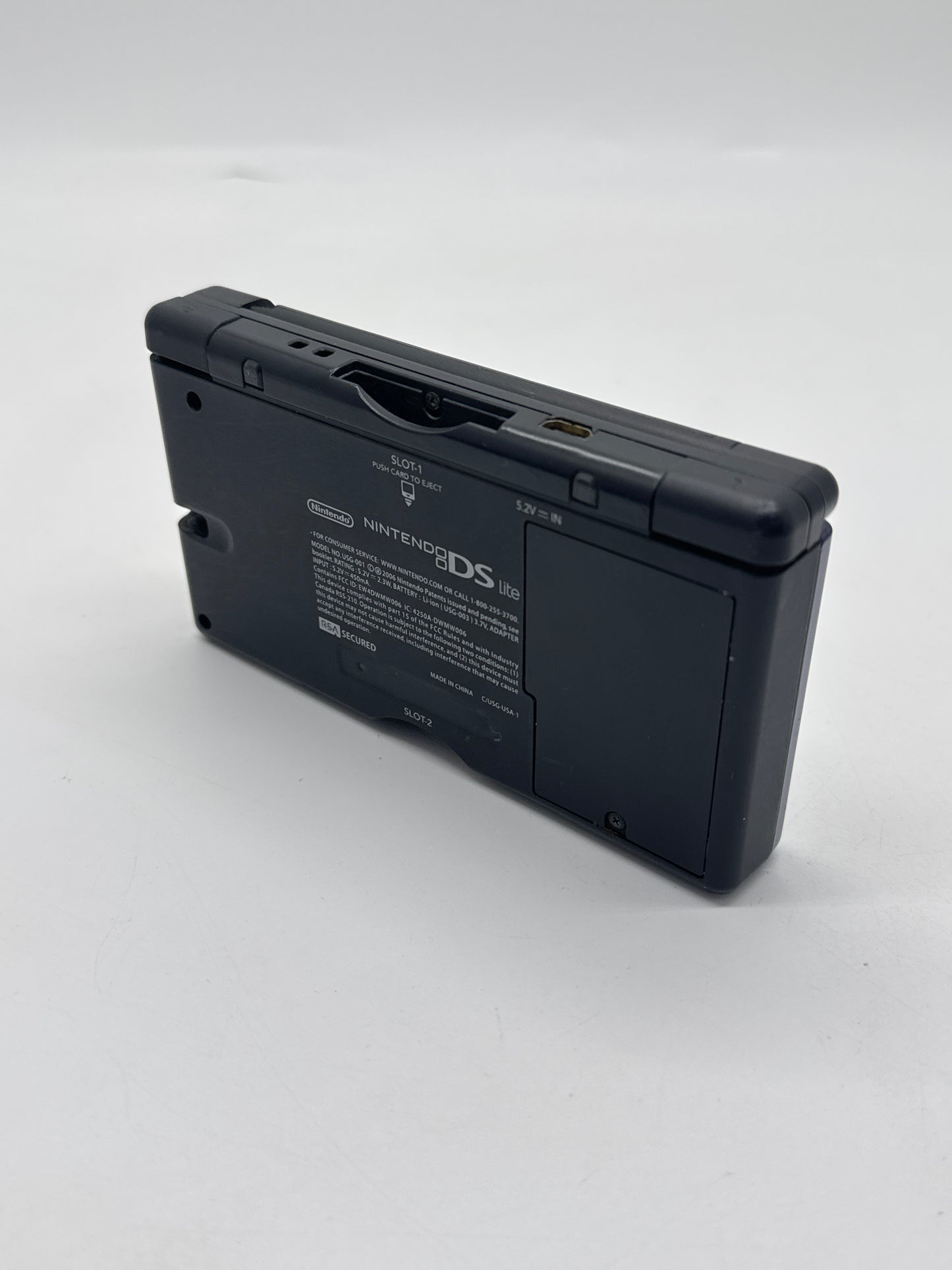 Nintendo DS Lite USG-001 Blue Black Console #60 Loose Hinge Bad Top Screen AS IS