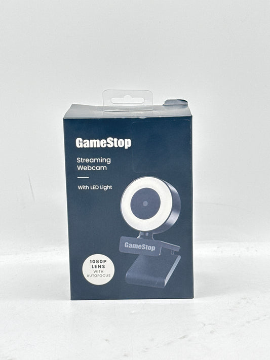 GameStop Streaming Webcam With LED Light 1080P Lens With Autofocus Sealed