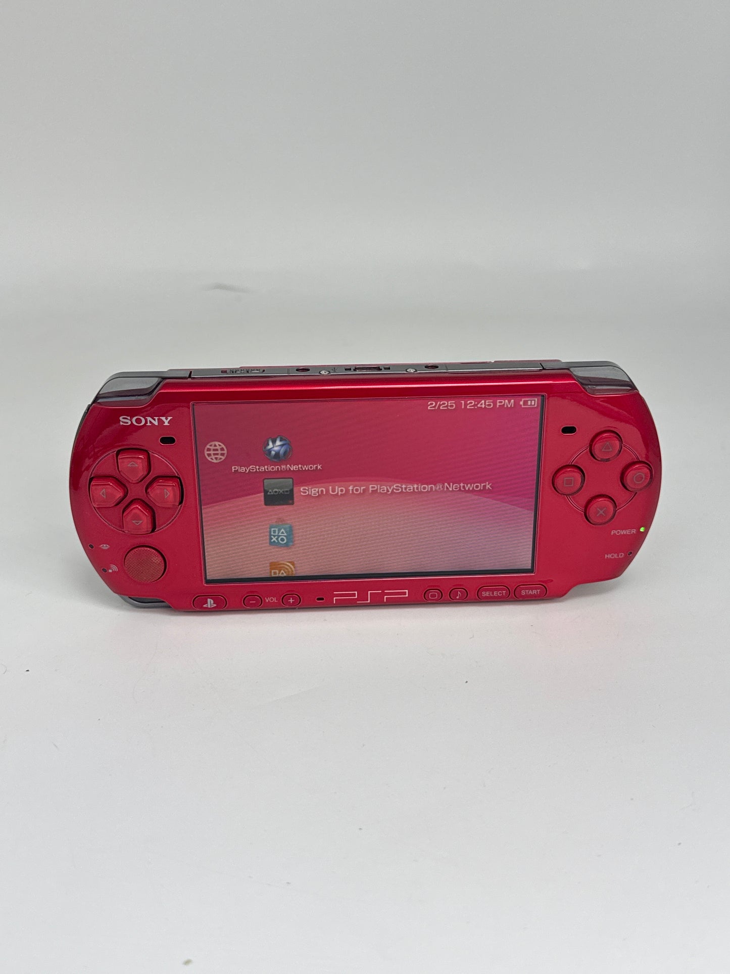 Sony PSP-3000 Red Console #439 w/ 1200mAh Battery