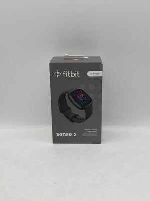 New In Box Fitbit Sense 2 FB521 Smartwatch 40mm Graphite Aluminum Silicone Band