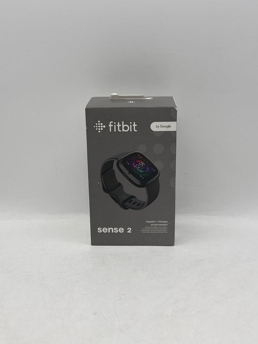 New In Box Fitbit Sense 2 FB521 Smartwatch 40mm Graphite Aluminum Silicone Band