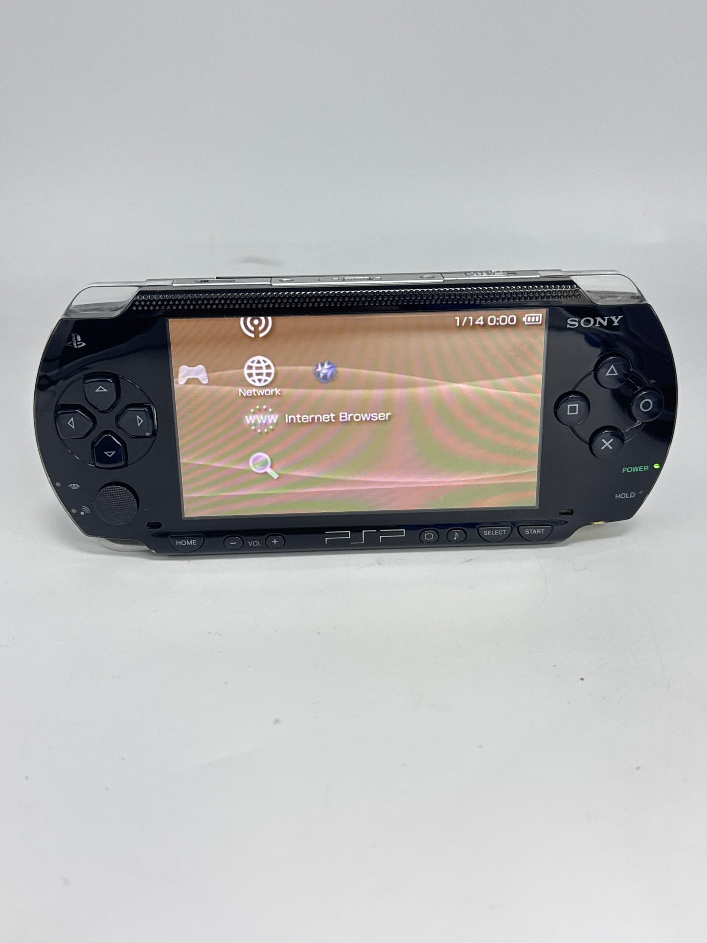 Sony PSP-1000 Piano Black Console #77 w/1800mAh Battery & No Charger