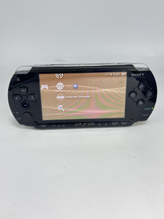 Sony PSP-1000 Piano Black Console #77 w/1800mAh Battery & No Charger